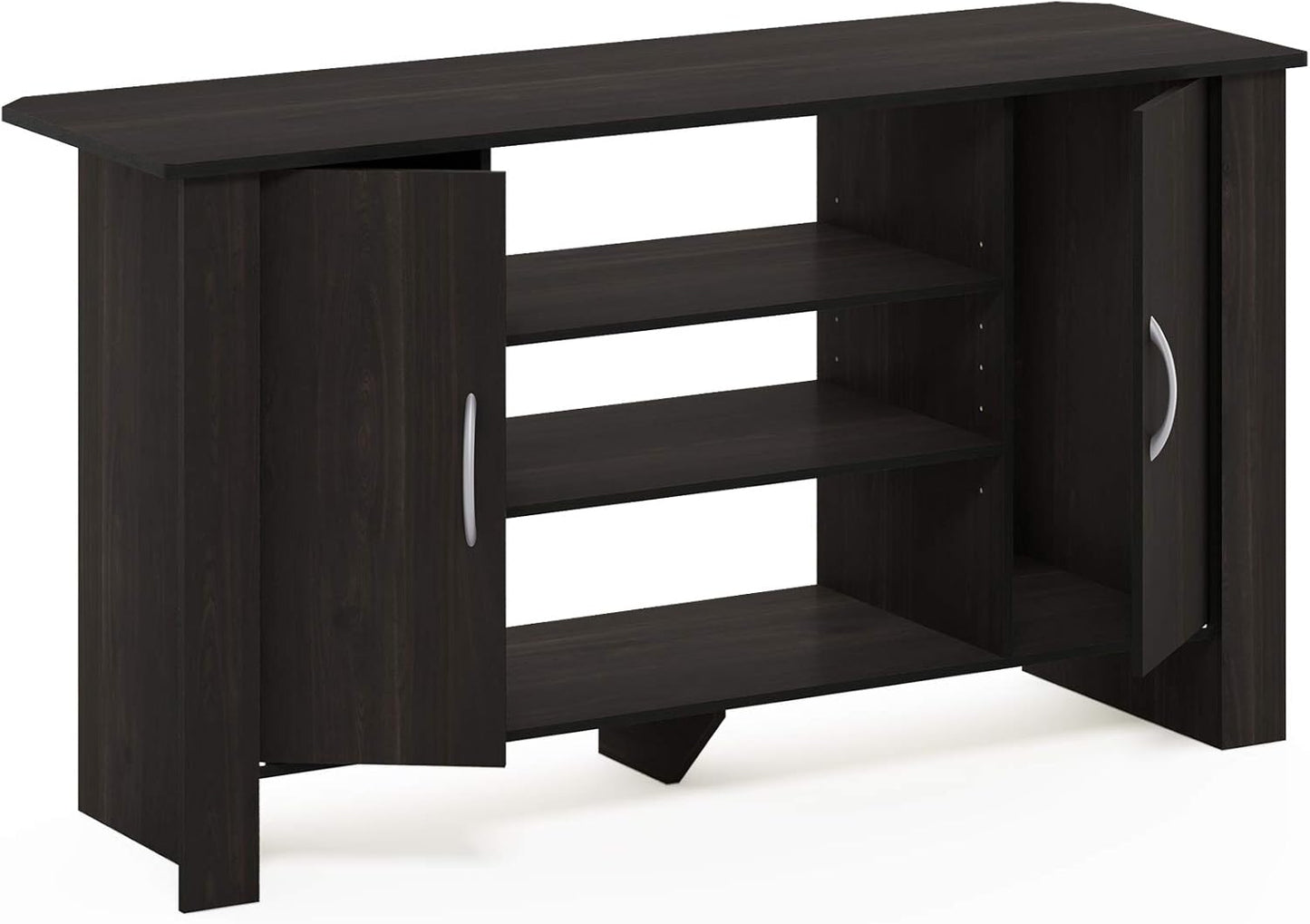 Modern TV Stand Entertainment Center with Storage Shelves – Minimalist Media Console for Living Room, Bedroom & Small Spaces