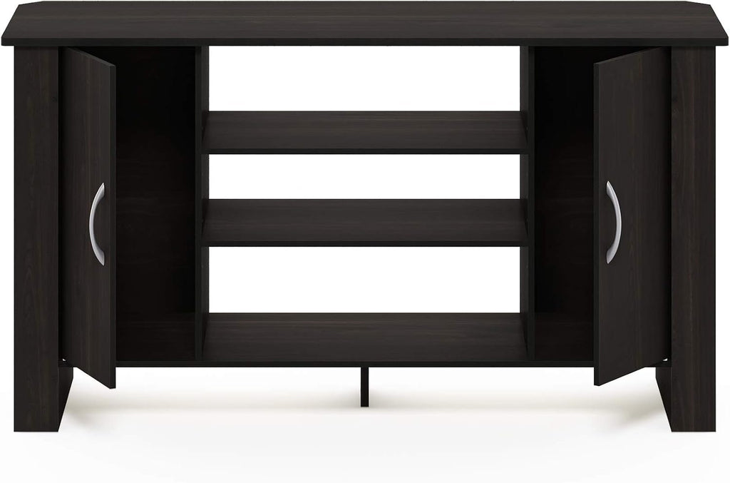 Modern TV Stand Entertainment Center with Storage Shelves – Minimalist Media Console for Living Room, Bedroom & Small Spaces
