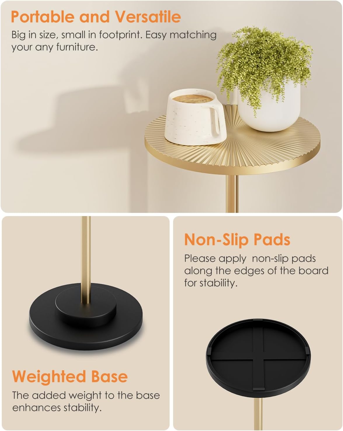 Modern Minimalist End Table with Storage Shelf – Small Nightstand Side Table for Bedroom, Living Room & Small Spaces