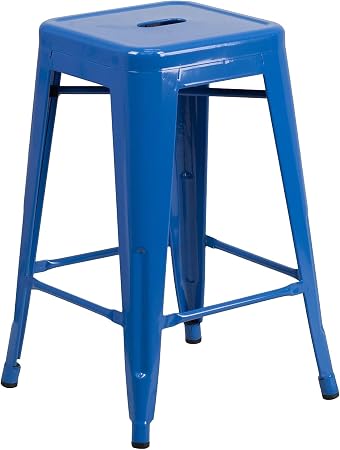 Modern Backless Counter Height Stool – Minimalist Bar Stool for Kitchen Island, Dining Area, Patio & Indoor Outdoor Use