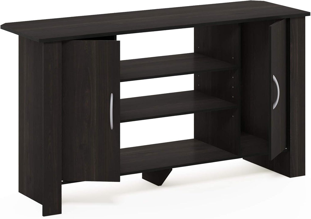 Modern TV Stand Entertainment Center with Storage Shelves – Minimalist Media Console for Living Room, Bedroom & Small Spaces