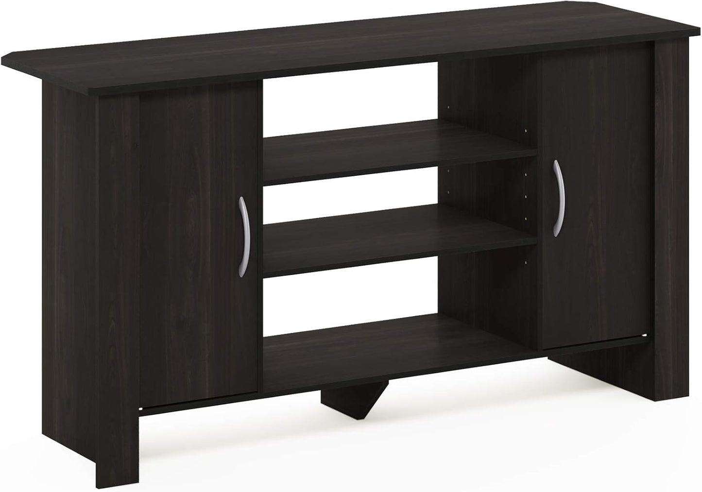 Modern TV Stand Entertainment Center with Storage Shelves – Minimalist Media Console for Living Room, Bedroom & Small Spaces