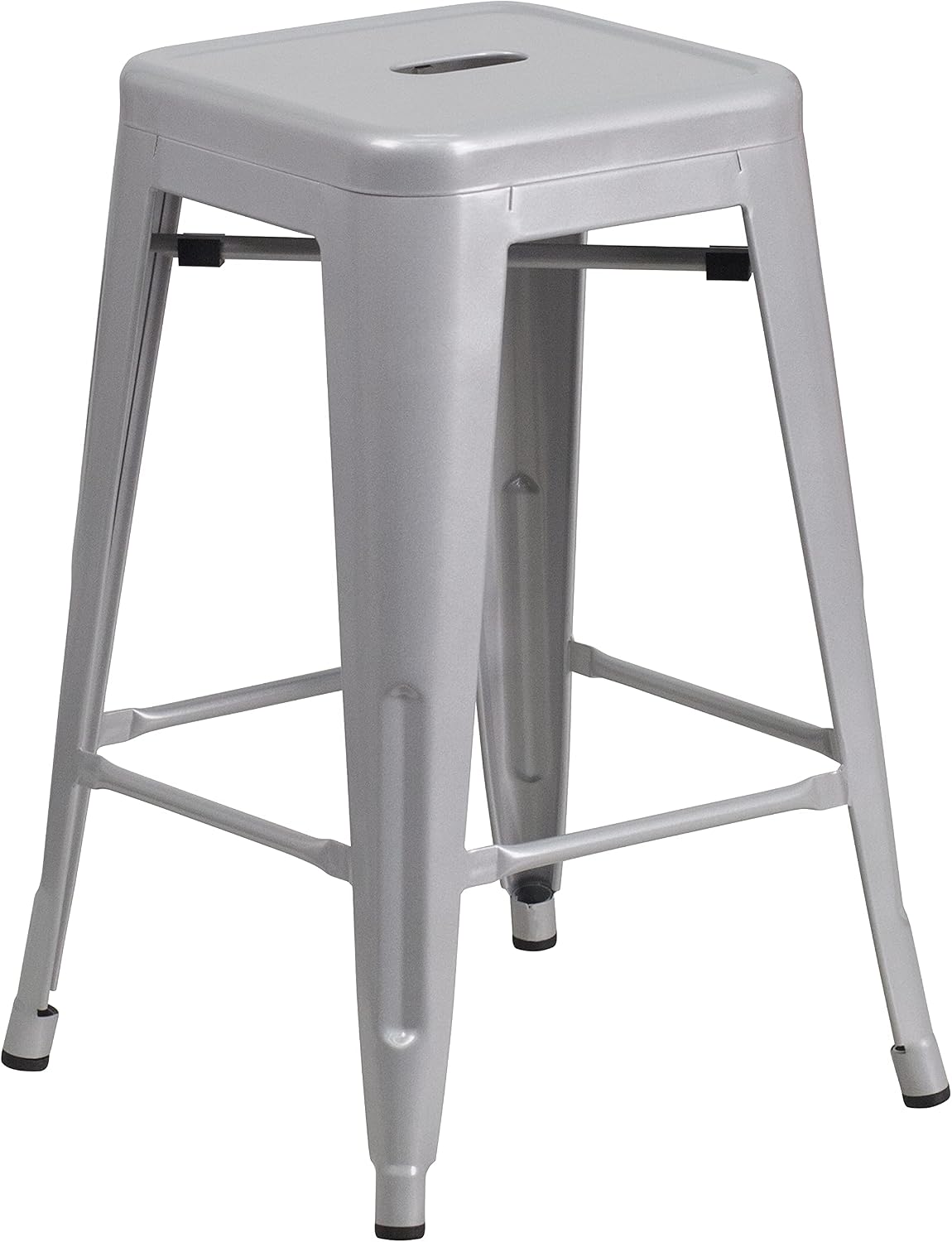 Modern Backless Counter Height Stool – Minimalist Bar Stool for Kitchen Island, Dining Area, Patio & Indoor Outdoor Use