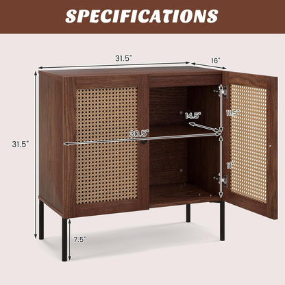 Modern Sideboard Storage Cabinet with Adjustable Shelves – Freestanding Kitchen Buffet Cabinet for Dining Room, Living Room & Home Organization