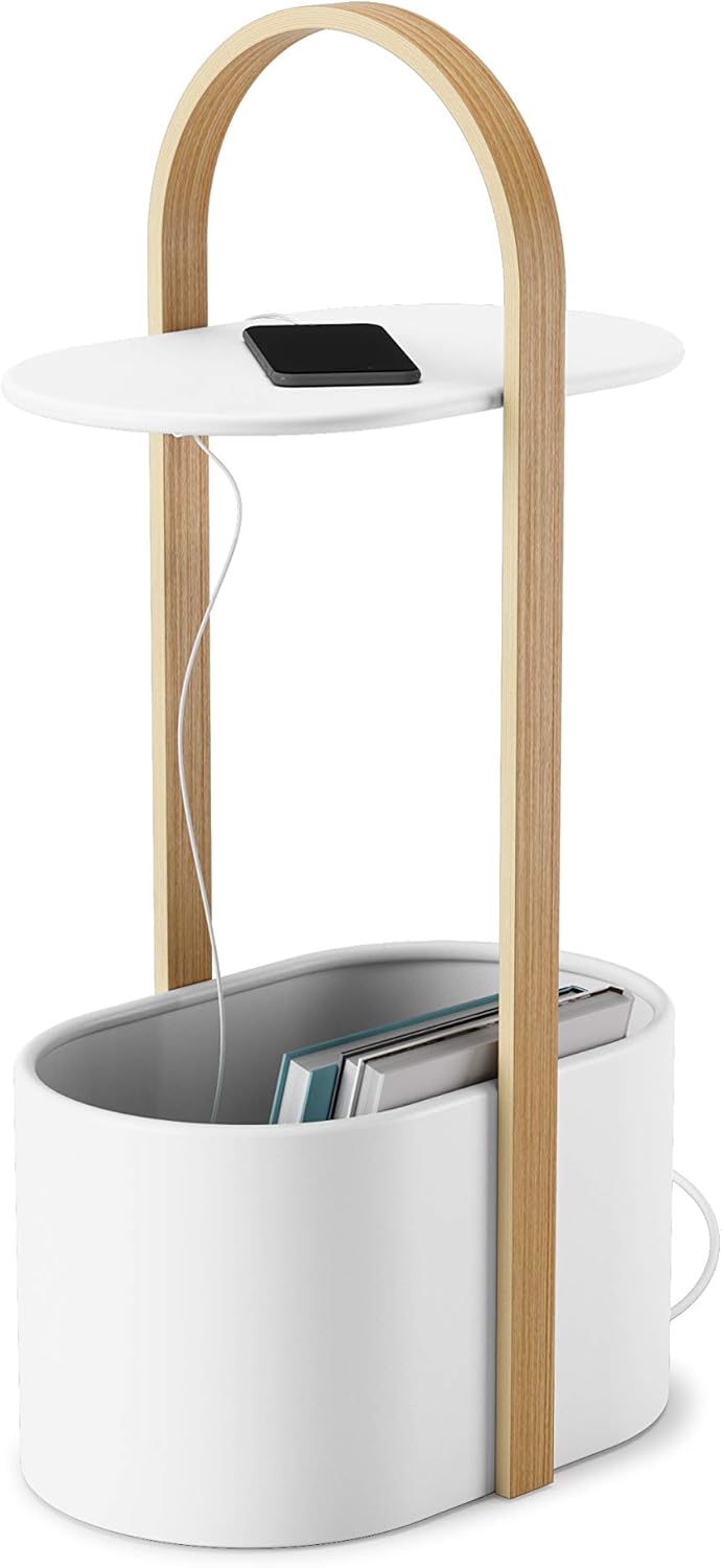 Modern Multi-Functional Side Table with Storage Shelf – Minimalist Coffee Table for Living Room, Bedroom & Small Space Organization