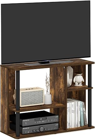 Modern TV Stand Entertainment Center with Storage Shelves – Minimalist Media Console for Living Room, Bedroom & Small Spaces