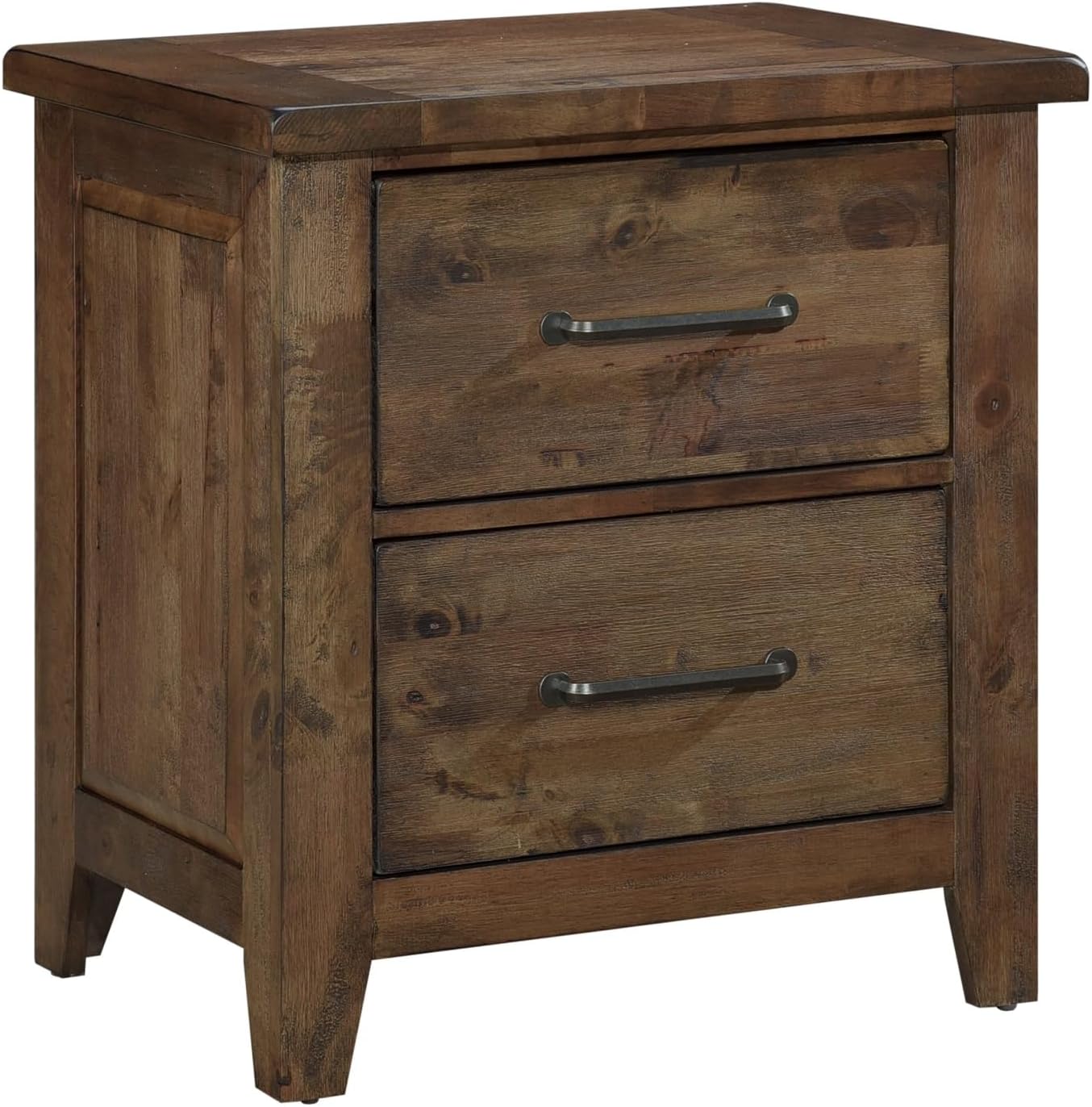 Modern Transitional Nightstand with Storage Drawer – Wooden Bedside Table for Bedroom, Living Room & Small Space Organization
