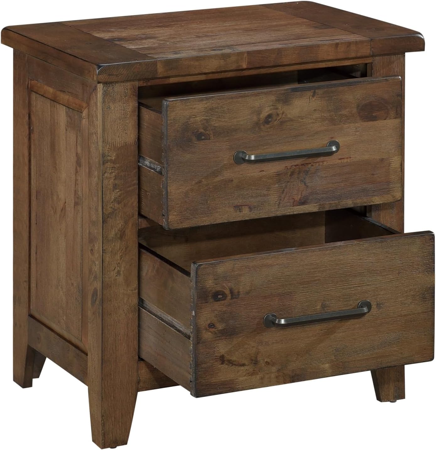 Modern Transitional Nightstand with Storage Drawer – Wooden Bedside Table for Bedroom, Living Room & Small Space Organization