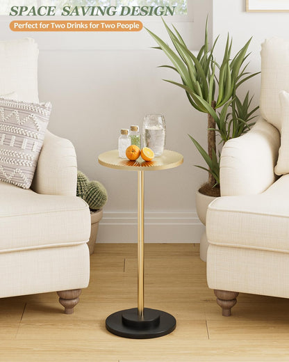 Modern Minimalist End Table with Storage Shelf – Small Nightstand Side Table for Bedroom, Living Room & Small Spaces