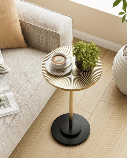 Modern Minimalist End Table with Storage Shelf – Small Nightstand Side Table for Bedroom, Living Room & Small Spaces