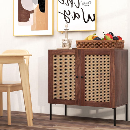 Modern Sideboard Storage Cabinet with Adjustable Shelves – Freestanding Kitchen Buffet Cabinet for Dining Room, Living Room & Home Organization