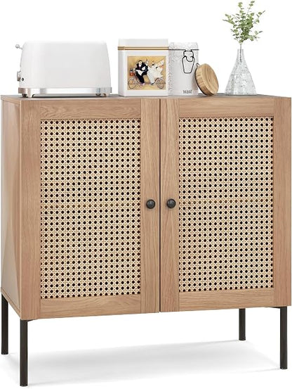 Modern Sideboard Storage Cabinet with Adjustable Shelves – Freestanding Kitchen Buffet Cabinet for Dining Room, Living Room & Home Organization