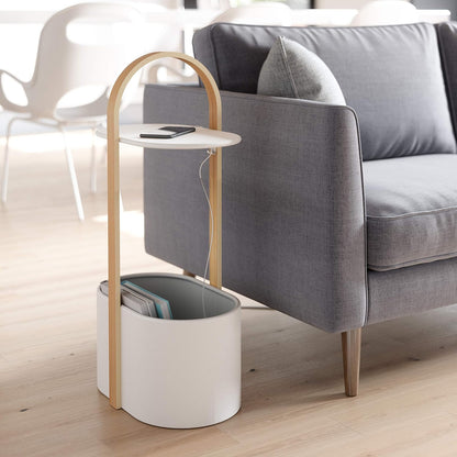 Modern Multi-Functional Side Table with Storage Shelf – Minimalist Coffee Table for Living Room, Bedroom & Small Space Organization