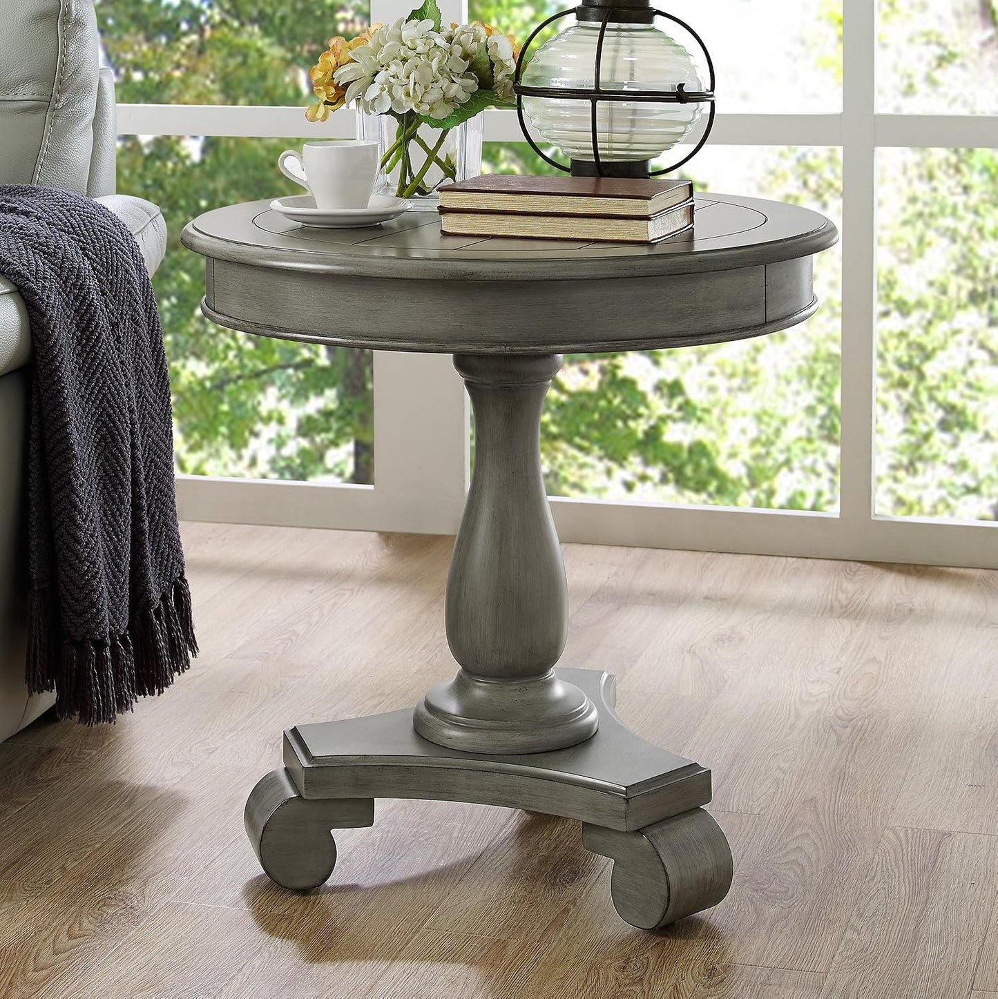 Modern Round Dining Table with Pedestal Base – Minimalist Kitchen Table for 2–4 People, Small Space Apartment & Dining Room Use