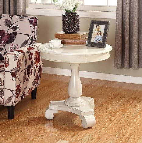 Modern Round Dining Table with Pedestal Base – Minimalist Kitchen Table for 2–4 People, Small Space Apartment & Dining Room Use